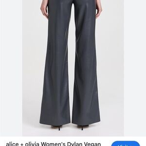 Alice + Olivia Slate Wide Leg Vegan Leather Pants